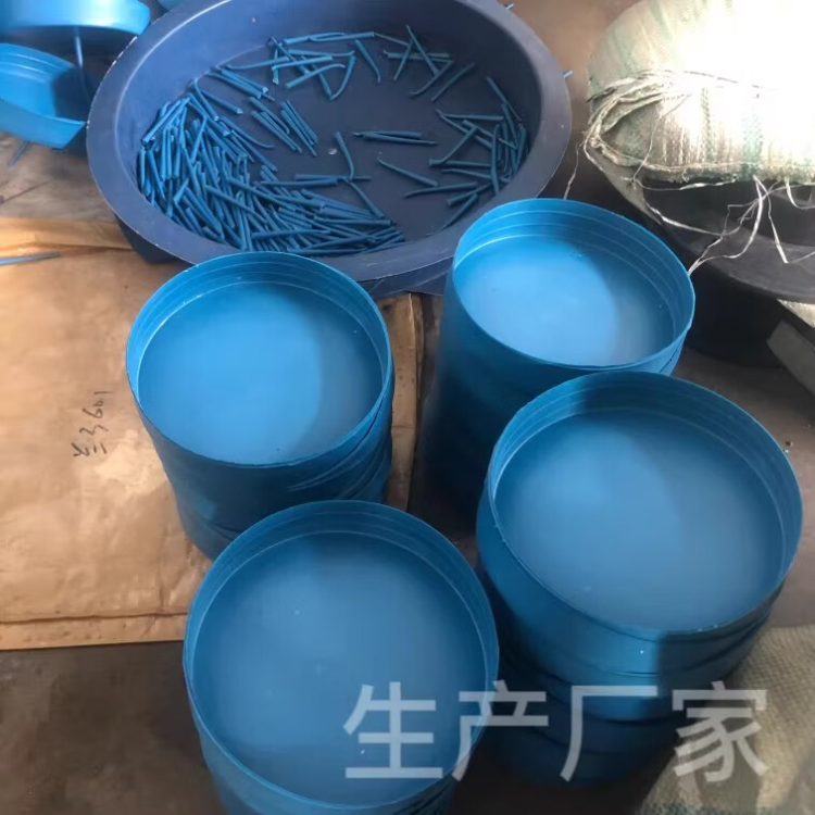 塑料管帽堵盖圆形蓝色钢管保护帽内螺纹防尘封头电力管PE堵头内塞